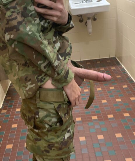 Army boy showing big cock