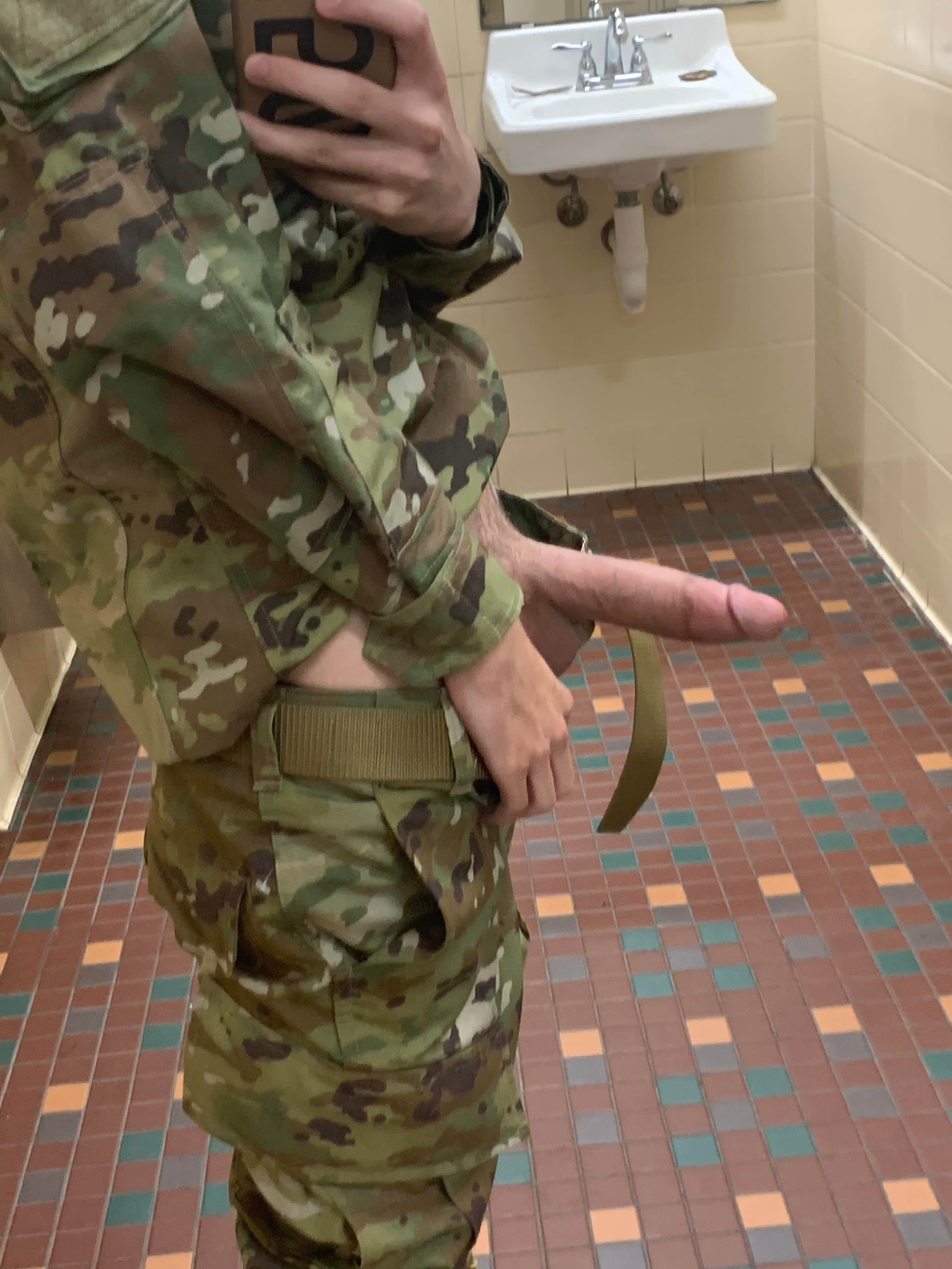 Army boy showing big cock
