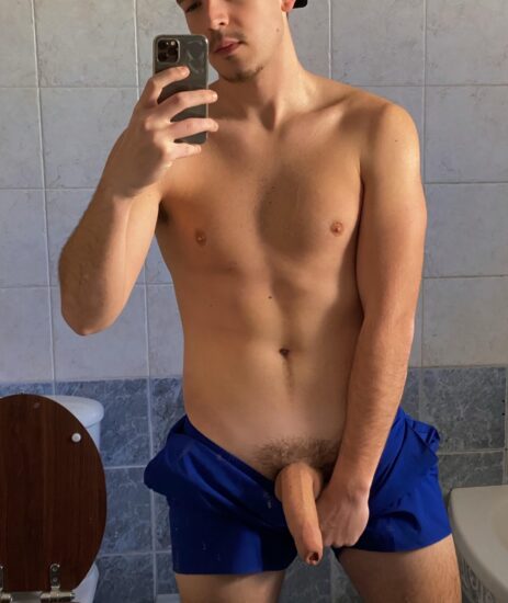 Hot boy with his cock out