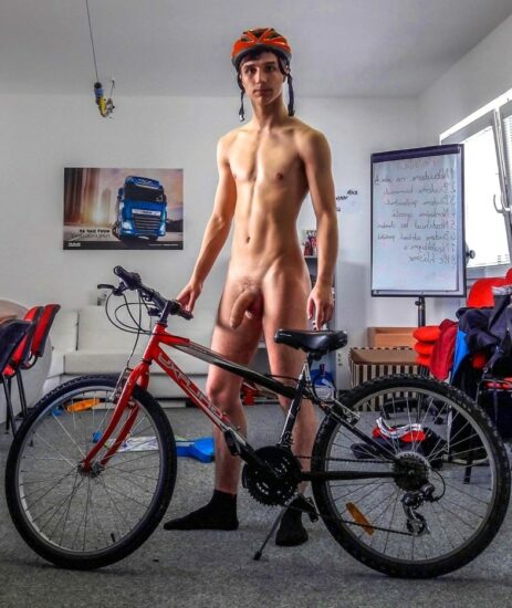 Hung nude bike boy