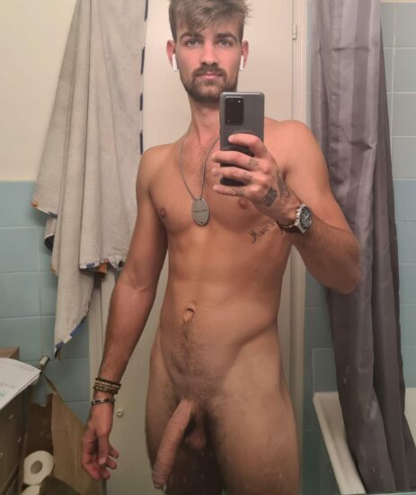 Selfie guy with a big cock