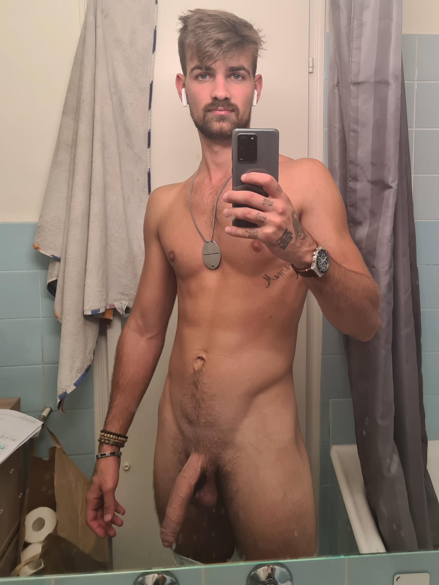 Selfie guy with a big cock